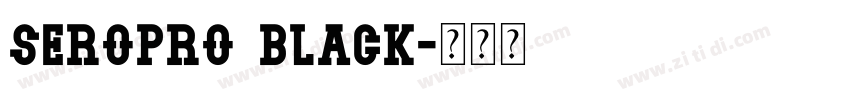 seropro black字体转换
